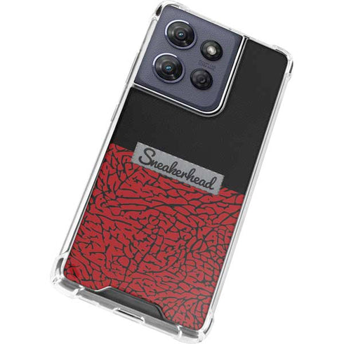 Elephant Print Red Sneakerhead Moto G Play 5G (2025) Clear Case